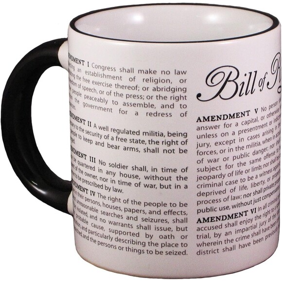 DISAPPEARING CIVIL LIBERTIES "Bill of Rights Mug" Color Changing- New Sealed - Picture 3 of 13